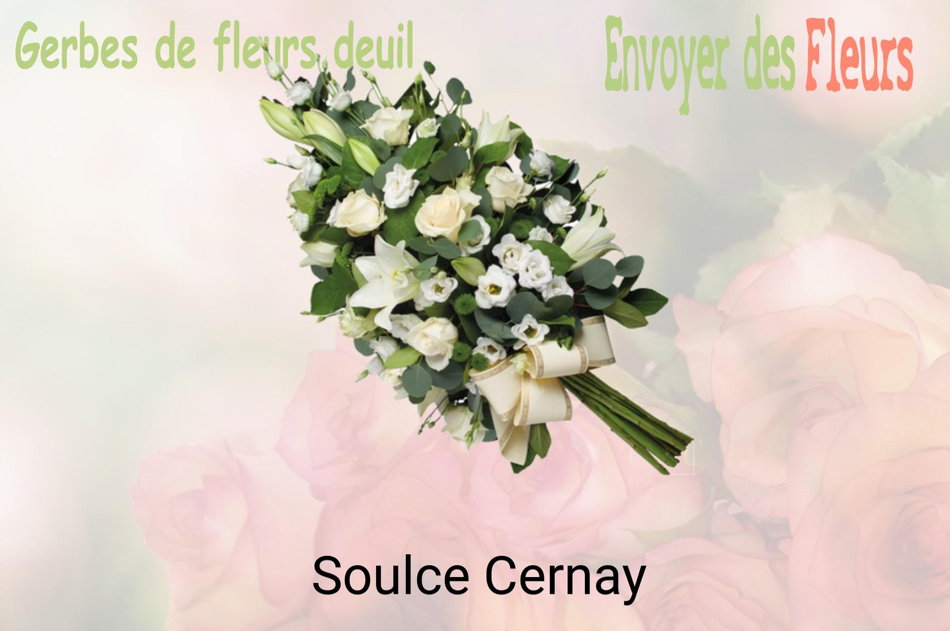 Gerbe de fleurs de deuil livrée à Soulce-Cernay